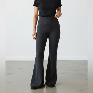 Warm foldable knitted wide leg pants